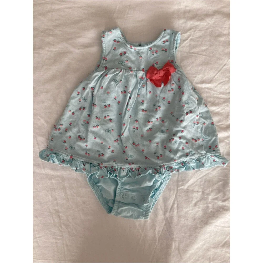 12 Months Carter’s baby girl clothes - 1 piece dress | flower theme